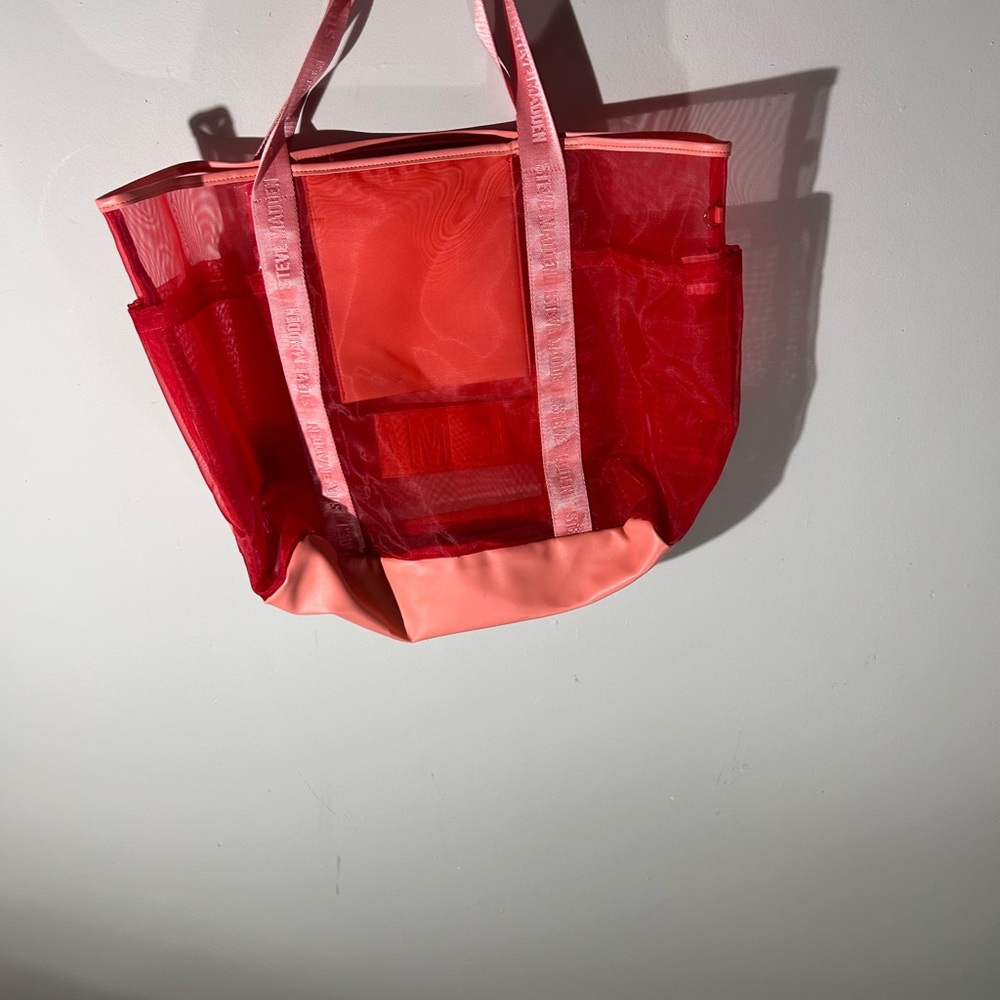 Stylish coral/ orange Steve Madden Tote Bag